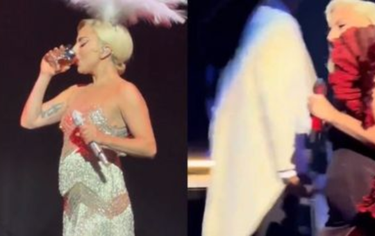 Lady Gaga apareceu com a barriga saliente em shows